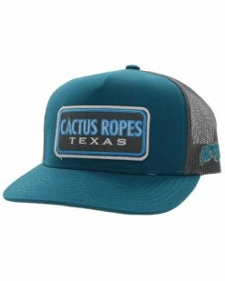 Hooey Men's Cactus Ropes Patch Mesh Back Trucker Cap Blue
