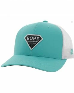 Hooey Women's Rope Like A Girl Patch Mesh Back TruckerĀ Cap Turquoise