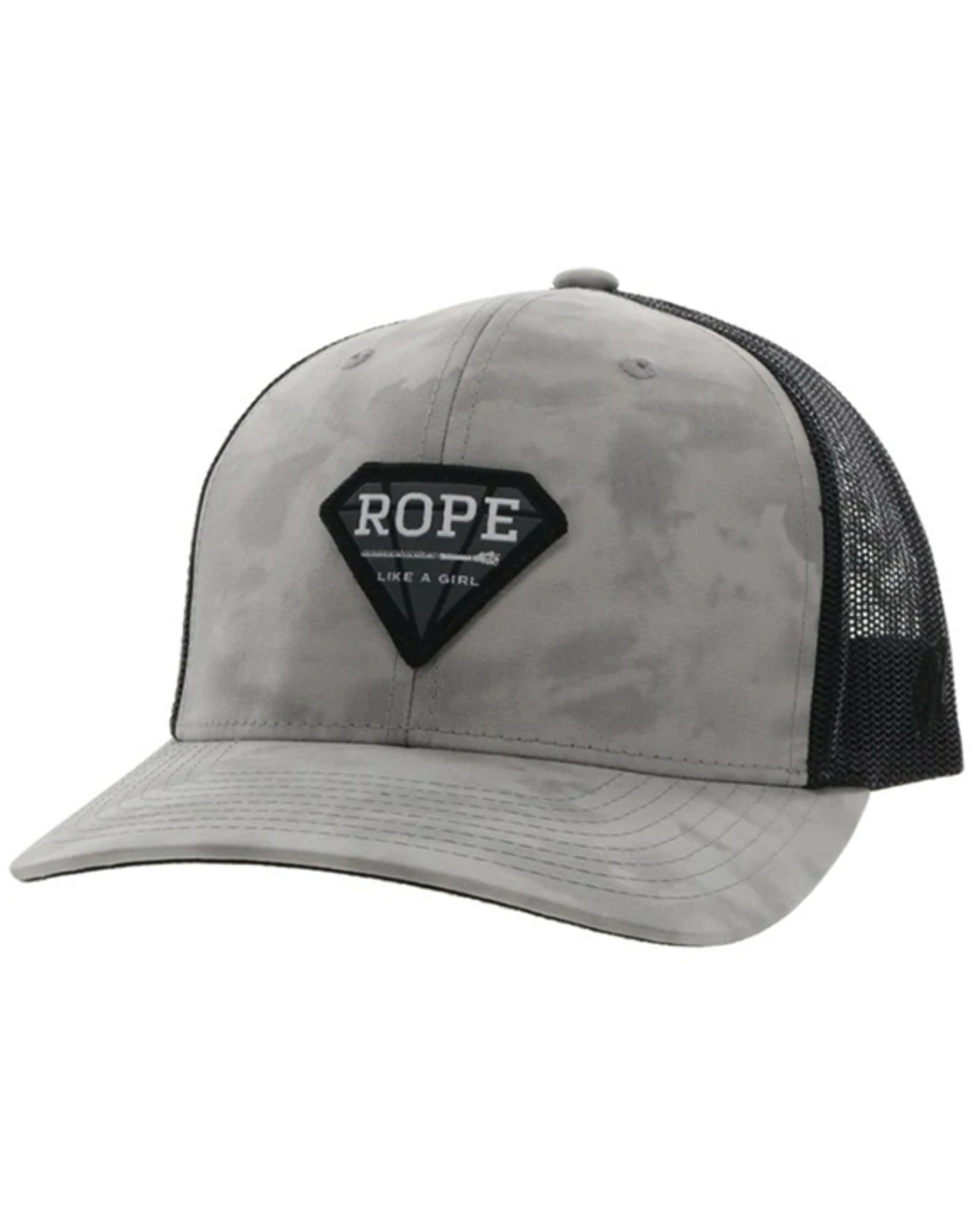 Hooey Women's Rope Like A Girl Patch Mesh Back Trucker Cap Grey 8 Hooey Women's Rope Like A Girl Patch Mesh Back Trucker Cap Grey - Image 6