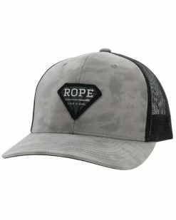 Hooey Women's Rope Like A Girl Patch Mesh Back TruckerĀ Cap Grey