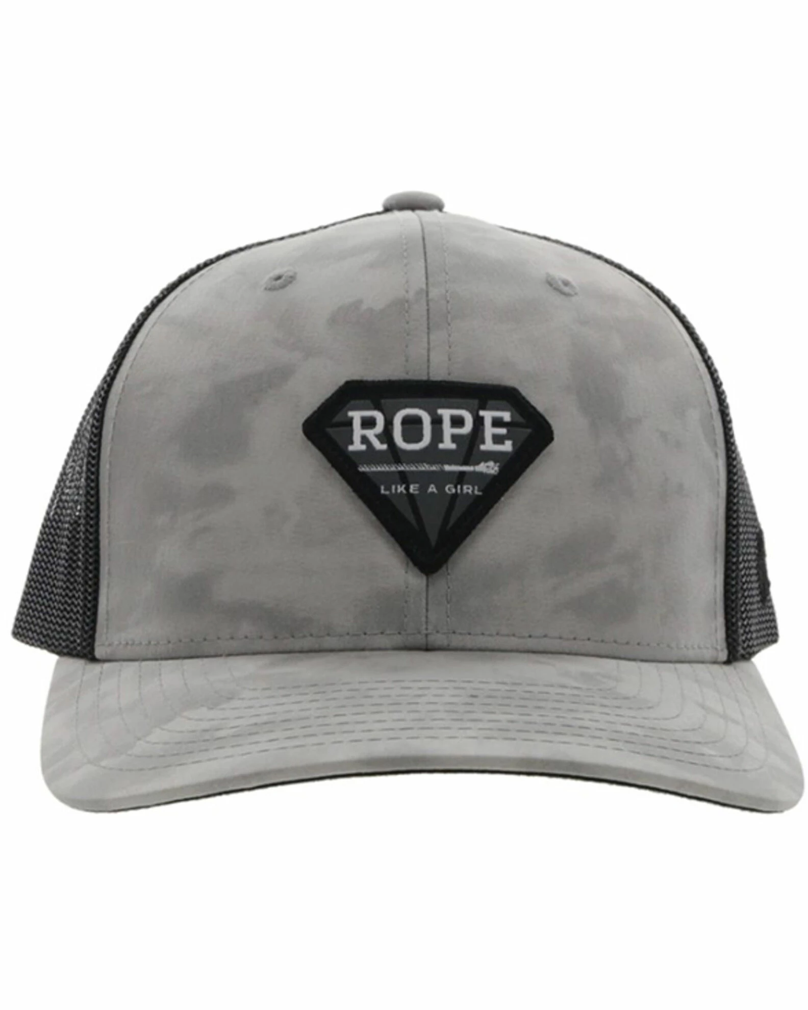 Hooey Women's Rope Like A Girl Patch Mesh Back Trucker Cap Grey 5 Hooey Women's Rope Like A Girl Patch Mesh Back Trucker Cap Grey - Image 3