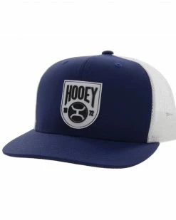 Hooey Kids' Bronx Logo Patch Mesh Back Trucker Cap For Unisex-Kid Navy