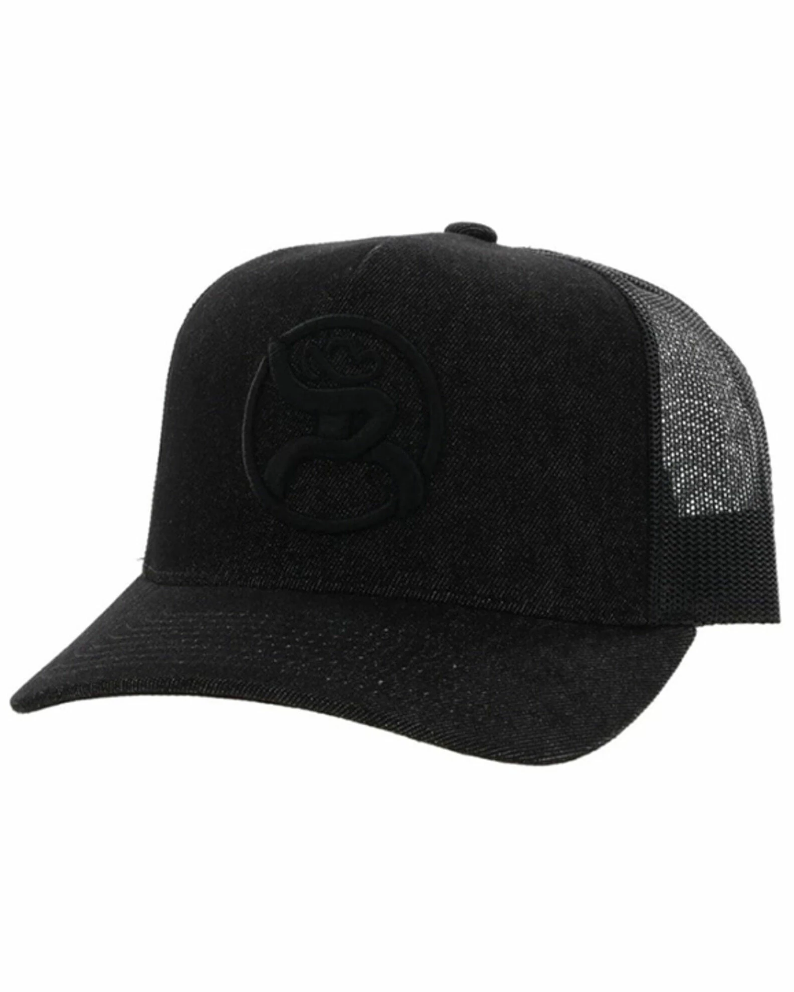Hooey Kids' Strap Roughy Logo Patch Mesh Back Trucker Cap For Unisex-Kid Black 3 Hooey Kids' Strap Roughy Logo Patch Mesh Back Trucker Cap For Unisex-Kid Black