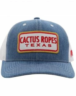 Hooey Kids' Denim Cactus Ropes Patch Mesh Back Trucker Cap For Unisex-Kid -Hooey Shop 2000361551 402 P3