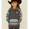 Hooey Youth Girls' Salado Southwestern Serape Stripe Print Hoodie Grey -Hooey Shop 2000363209 020 P1