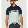 HOOey Men's Maverick Pique Stripe Polo Shirt  -Hooey Shop 2000363531 400 P1