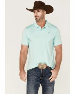 HOOey Men's The Weekender Embossed Polo Shirt  Teal -Hooey Shop 2000363533 442 P1 1