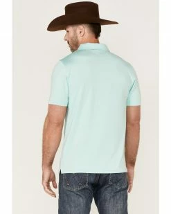 HOOey Men's The Weekender Embossed Polo Shirt  Teal -Hooey Shop 2000363533 442 P4