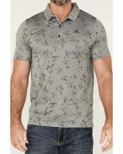 HOOey Men's The Weekender Floral Print Polo Shirt  Black -Hooey Shop 2000363536 001 P3