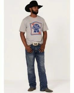 Alternative view of HOOey Men's Pabst Blue Ribbon Logo Graphic T-Shirt 