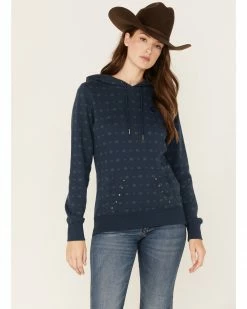 Hooey Women's Southwestern Print Mesa Hoodie Navy -Hooey Shop 2000369084 410 P1 1