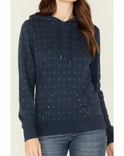 Hooey Women's Southwestern Print Mesa Hoodie Navy -Hooey Shop 2000369084 410 P3