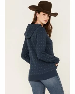 Hooey Women's Southwestern Print Mesa Hoodie Navy -Hooey Shop 2000369084 410 P4
