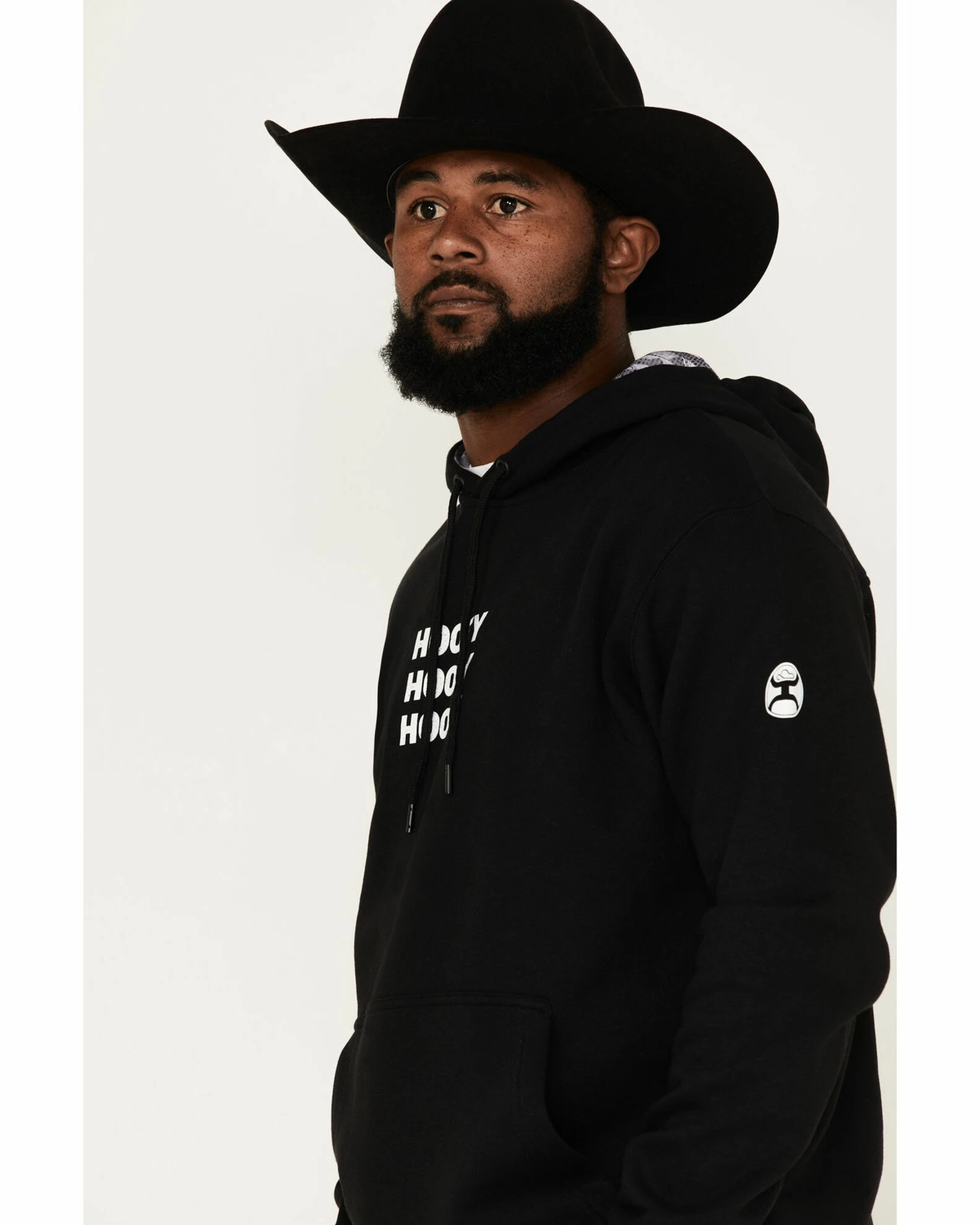 Hooey Men's "Tres" Logo Hooded Sweatshirt Black 4 Hooey Men's "Tres" Logo Hooded Sweatshirt Black - Image 2