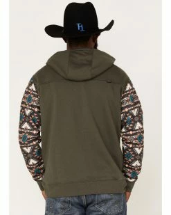 Hooey Men's Summit Southwestern Print Hooded Sweatshirt Brown -Hooey Shop 2000370564 200 P4