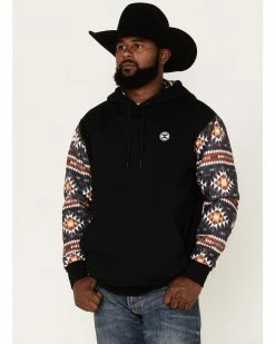 Hooey Men's Summit Southwestern Print Pullover Hooded Sweatshirt Black -Hooey Shop 2000370565 001 P1 1