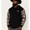 Hooey Men's Summit Southwestern Print Pullover Hooded Sweatshirt Black -Hooey Shop 2000370565 001 P1