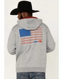 Hooey Men's Liberty Roper American Flag Hooded Sweatshirt Grey 10 Hooey Men's Liberty Roper American Flag Hooded Sweatshirt Grey -Hooey Shop 2000371253 020 P4