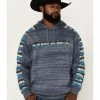 Hooey Men's Stripe Landscape Logo Hooded Sweatshirt  Navy -Hooey Shop 2000371254 410 P1