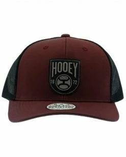 Alternative view of Hooey Men's Bronx Rubber Patch Mesh-Back Baseball Cap Burgundy