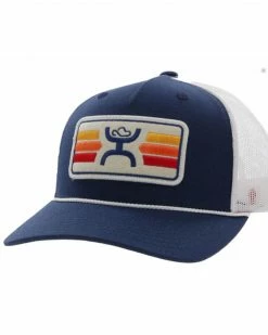 Hooey Men's Sunset Logo Mesh Back Trucker Cap Navy
