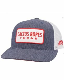 Hooey Men's Cactus Ropes Patch Denim Mesh Back Trucker Cap