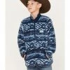 Hooey Navy Southwest Fleece Pullover Jacket For Boys' 1 Hooey Navy Southwest Fleece Pullover Jacket For Boys' -Hooey Shop 2000376326 410 P1
