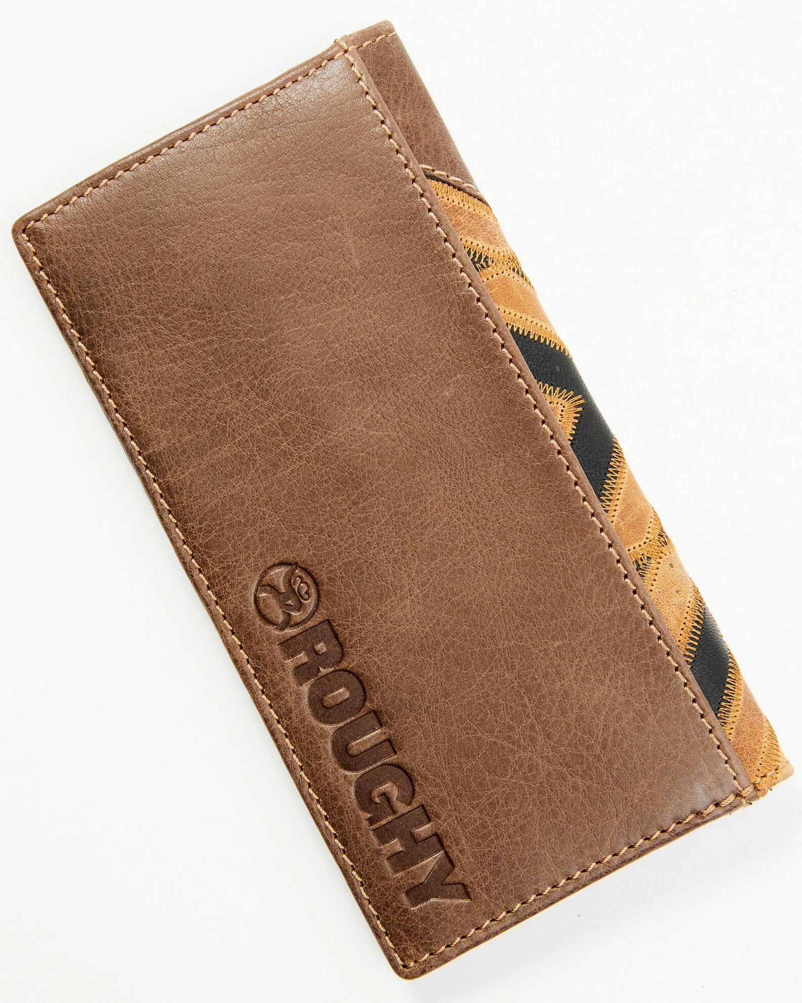 Hooey Men's Brown Patchwork Overlay Rodeo Wallet 5 Hooey Men's Brown Patchwork Overlay Rodeo Wallet - Image 3