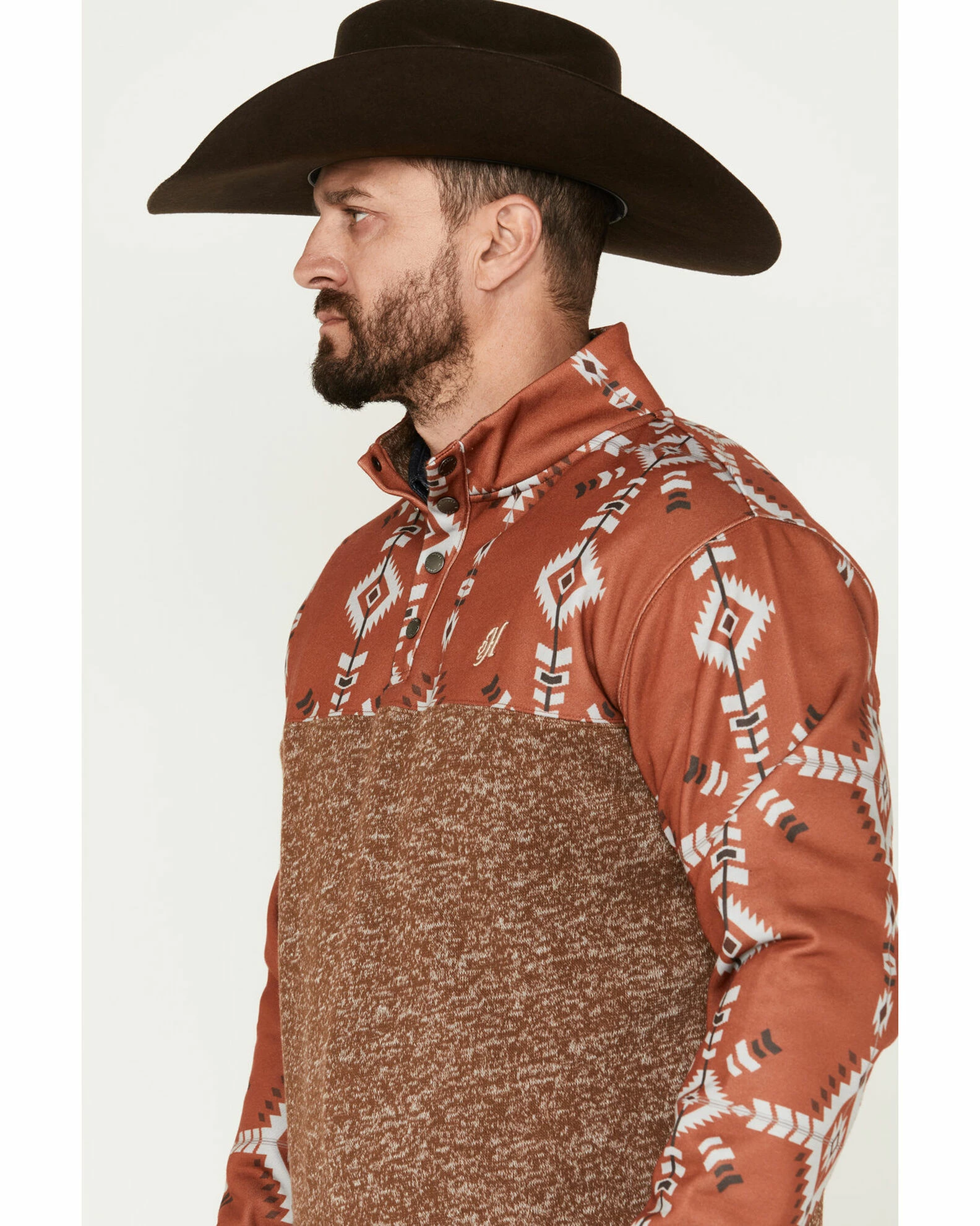 Hooey Men's Stevie Southwestern Print Sweatshirt 4 Hooey Men's Stevie Southwestern Print Sweatshirt - Image 2