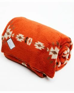 Hooey Men's Bold Southwestern Print Fleece Blanket For None Multi